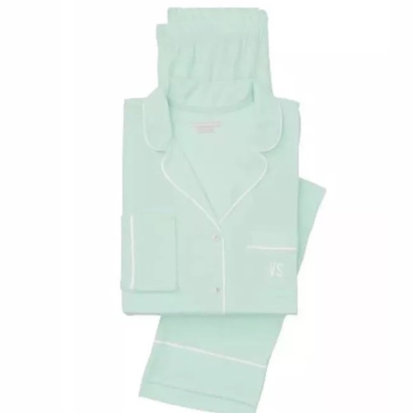 Vs Sleepover Knit Pj Pajama Set Beach Glass Xl Nwt